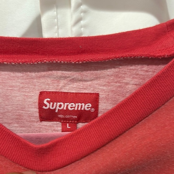 Supreme Red Long Sleeve Tee - Picture 2 of 2